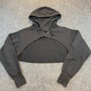 Dolls Kill Current Mood Womens XS Crop Hoodie Hardware Goth Punk Streetwear